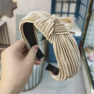 Stefanie Pleated Headband - Champaign